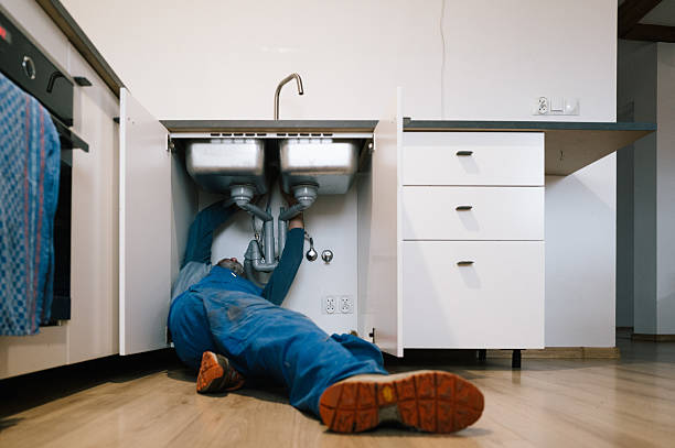 Professional Drain Cleaning technician working in Summerfield, OH